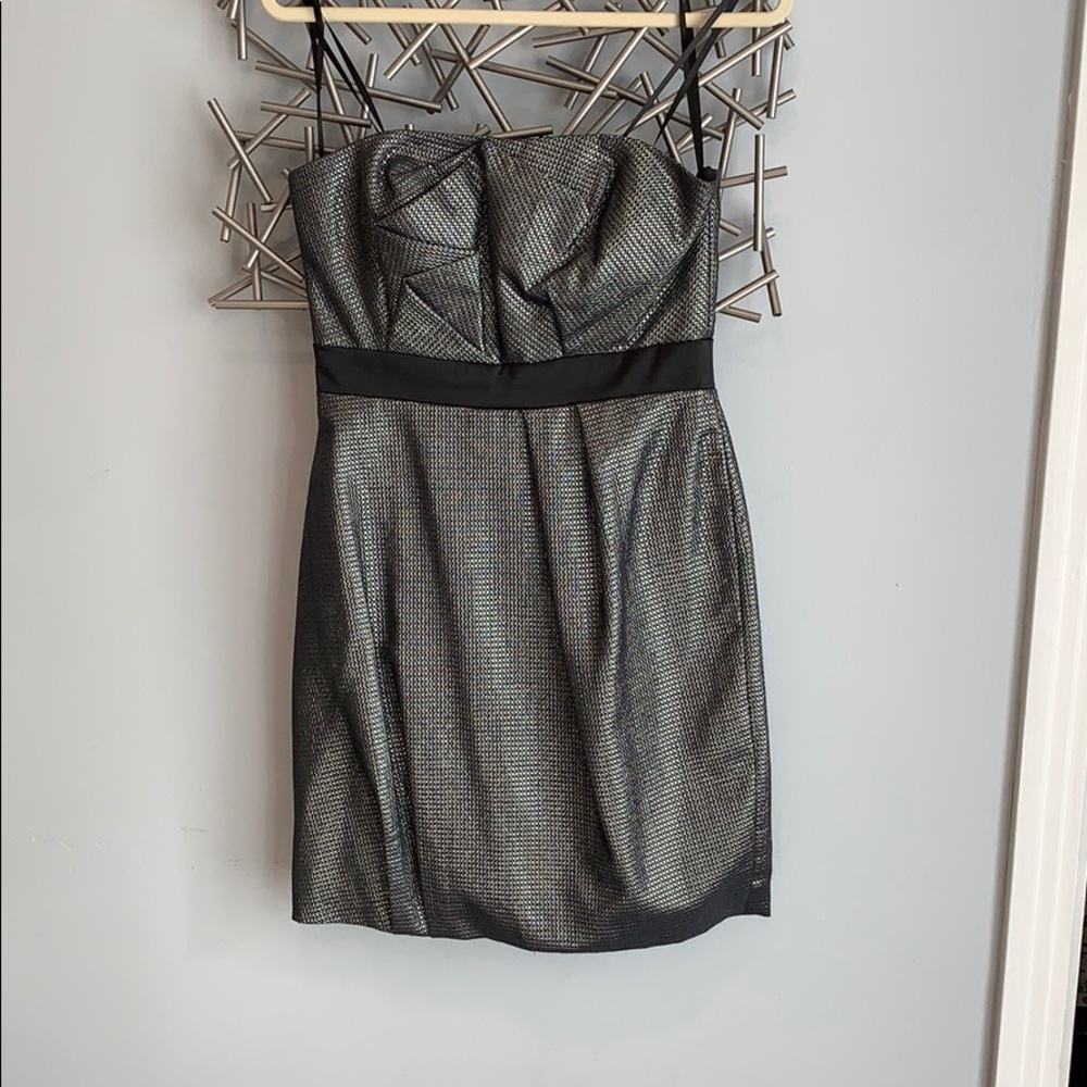 Max and Cleo Silver and black cocktail dress